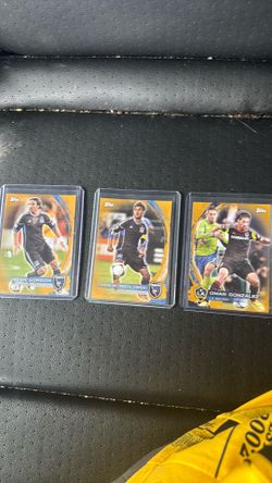 2014 Topps MLS Rare Gold Parallel Lot /25 Wondolowski + Gonzalez + Gordon