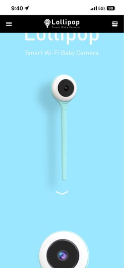 New in box -Lollipop Baby Monitor (Turquoise) - Full-Featured Smart Wi-Fi Camera of True Crying Detection with Extra in-App Plan of Breathing Monitori