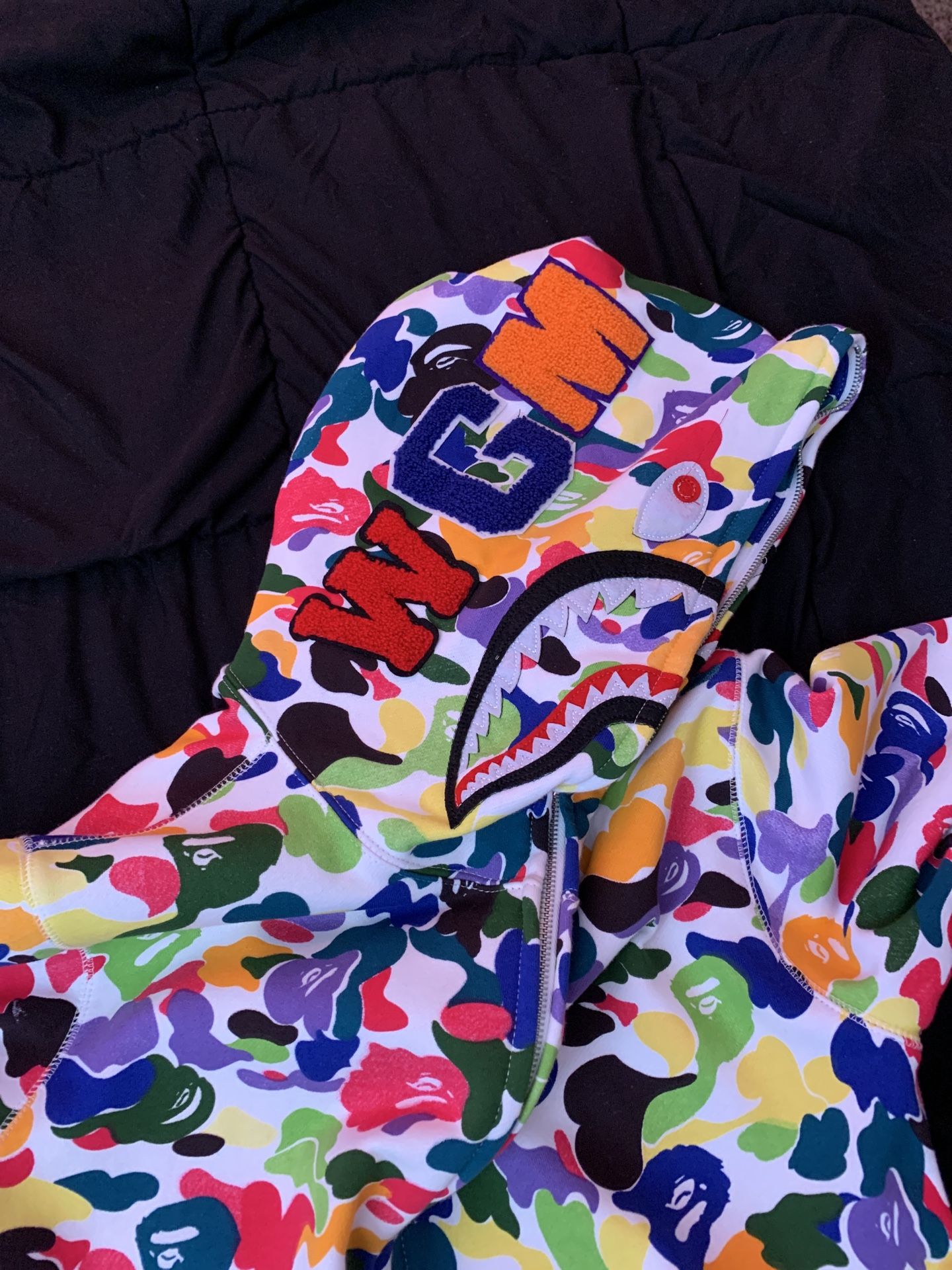 Bape hoodie rainbow outlet