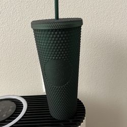 Starbucks Studded Dark Green Tumbler 24oz