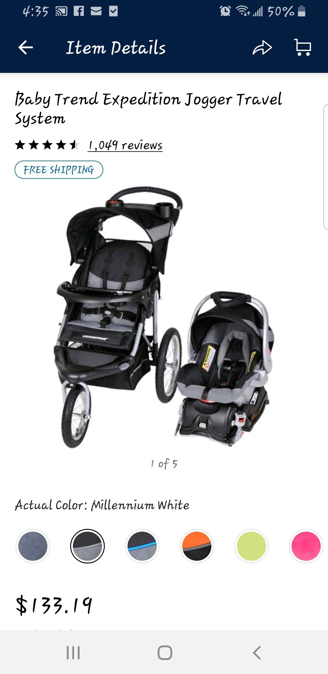 Stroller with car seat and the base brand new