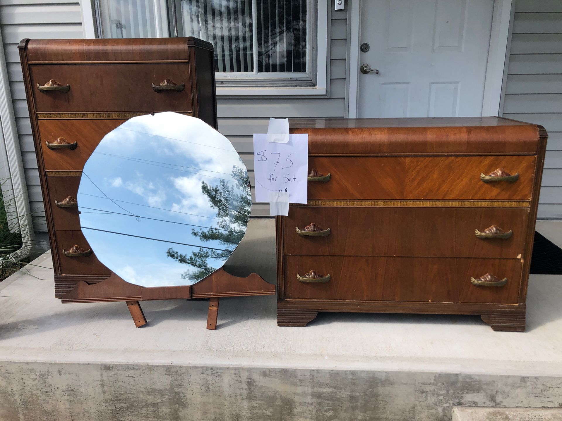 Vintage Dresser with Mirror and matching tall one.