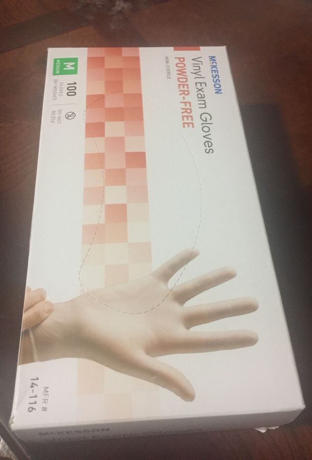 Vinyl Exam gloves powder free $ 4 each