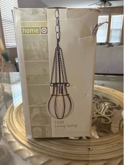 New in Box Global Home 1500 Swag Lamp - Vintage/Retro Style Pendant Light