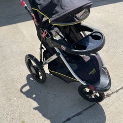Jogger Stroller With Frame Suspension Baby Trend Ultra Lite Velocity Jogger Stroller, New! 