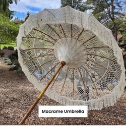 MACRAME BALINESE PATIO UMBRELLA