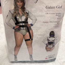New 3x/ 4x Plus Galaxy Girl Costume space astronaut bodysuit festival raver rave