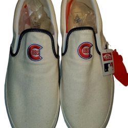 VANS Chicago Cubs Wool MLB Classic Slip-On Shoes U.S. Size 12