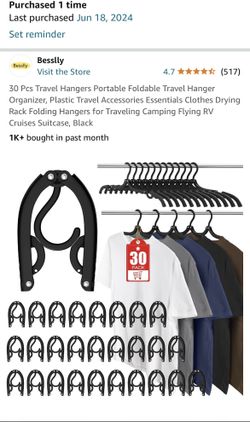 30pc Travel Portable Foldable Hangers