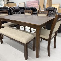 Dinning Set Modern Brown Elegant 