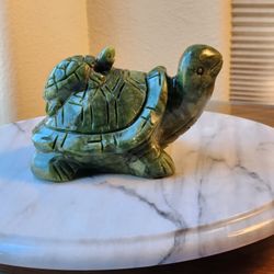 2.3 Lb (1035g) Green Jade Turtles Quartz Crystal 