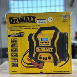 DEWALT 1600 Peak Amp Portable Car Jump Starter with 120 PSI Digital Air Compressor and 500-Watt Inverter 