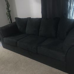   Black three seat sectional