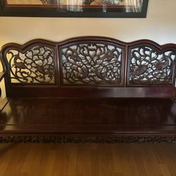 Chinese Rosewood Furniture Set (2 Chairs and Day Bed)