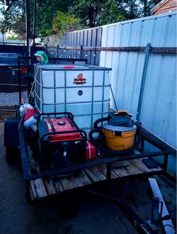Mobile Car Wash Trailer Setup