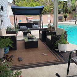 Outdoor Patio Set 5 Piece Wicker 