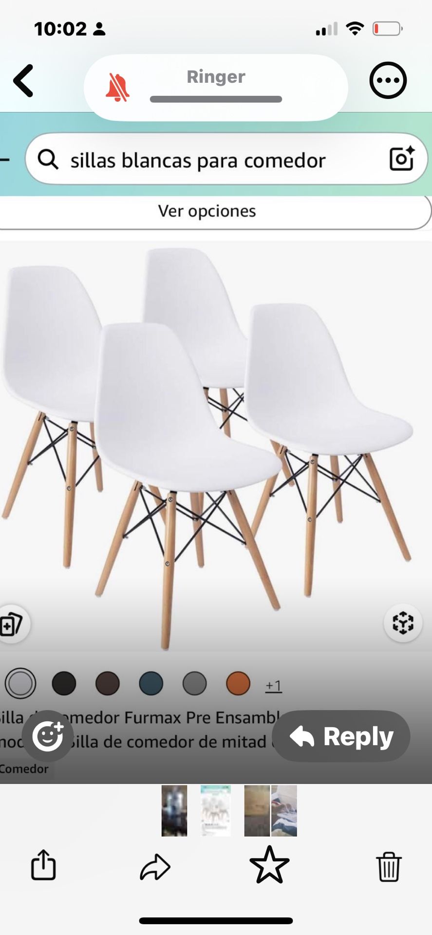 White Chairs Brand New. Lower The Price To $60