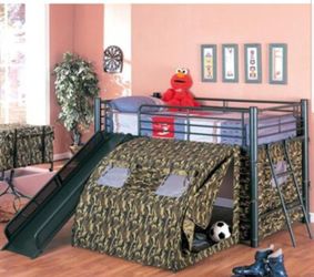 New! Oates Lofted Bed with Slide and Tent $39 Down (NO CREDIT CHECK FINANCING)