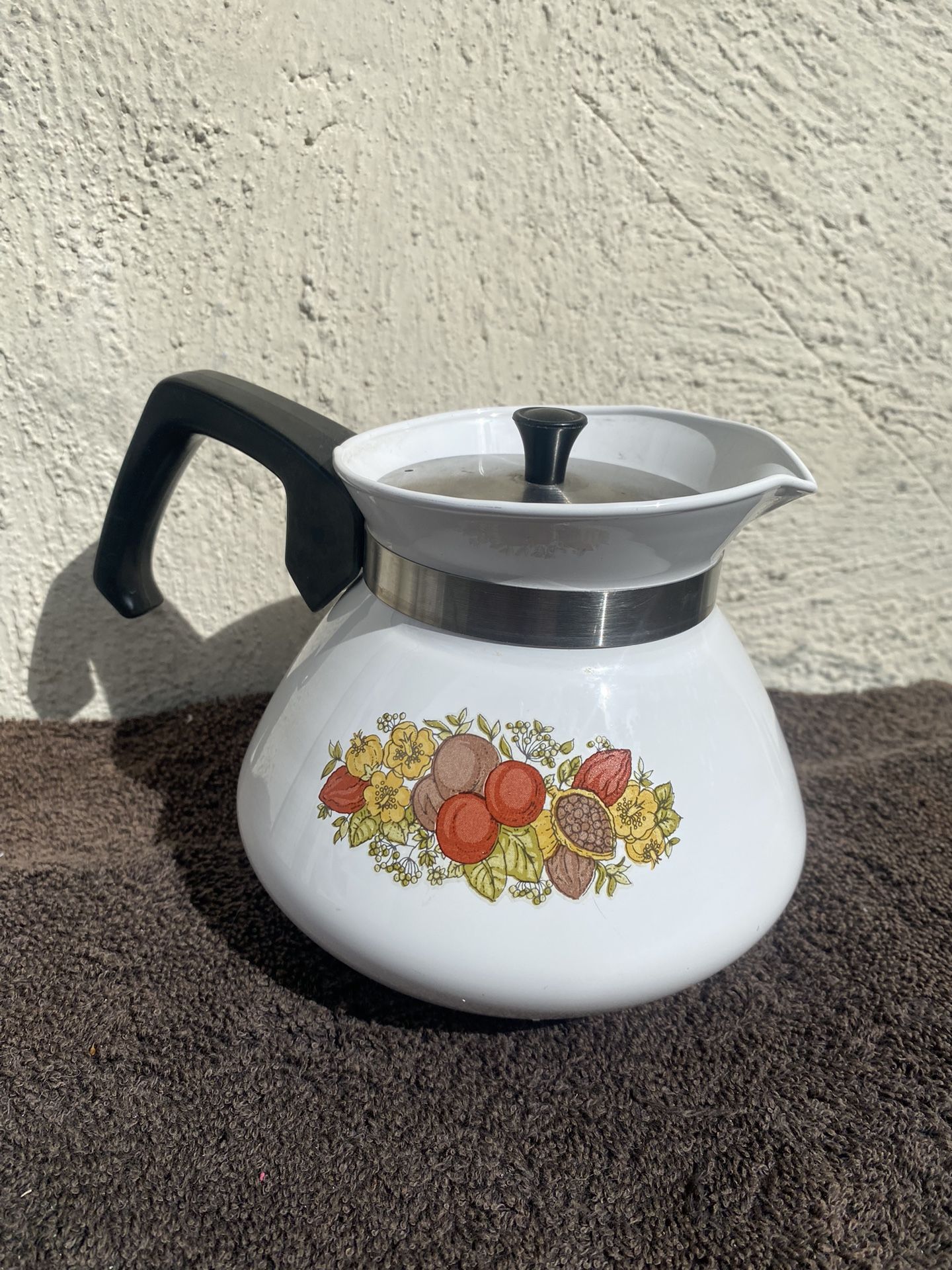 Vintage Corning Ware Teapot Spice Of Life 6 Cup P-104