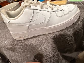 White Air Force ones size 6 boys