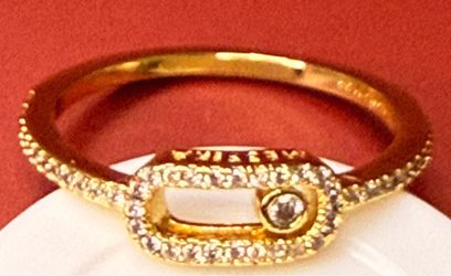 Messika Move Uno Pavé Gold Ring Size 8