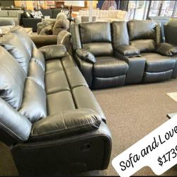 Brand New Calderwell Reclining Sofa and Loveseat With İnterest Free Payment Options 
