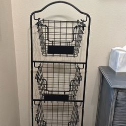 Metal 4 Basket Organization For Kitchen Or Bath