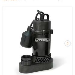 Everbilt 1/3 HP Aluminum Submersible Sump Pump Tether Switch