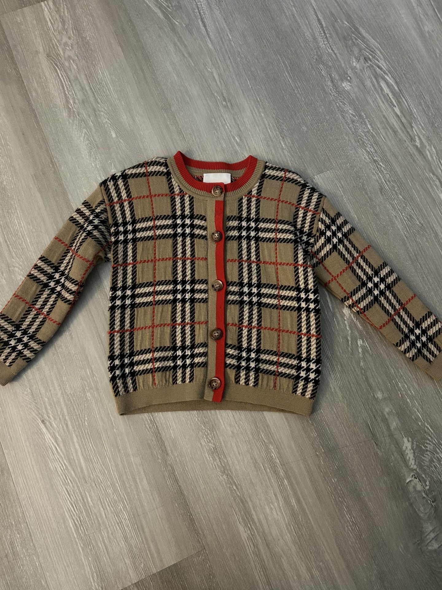 Authentic Burberry Cardigan Toddler Girls Size 2T