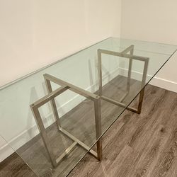CB2 Modern Glass Dining Table - MUST GO (moving sale)