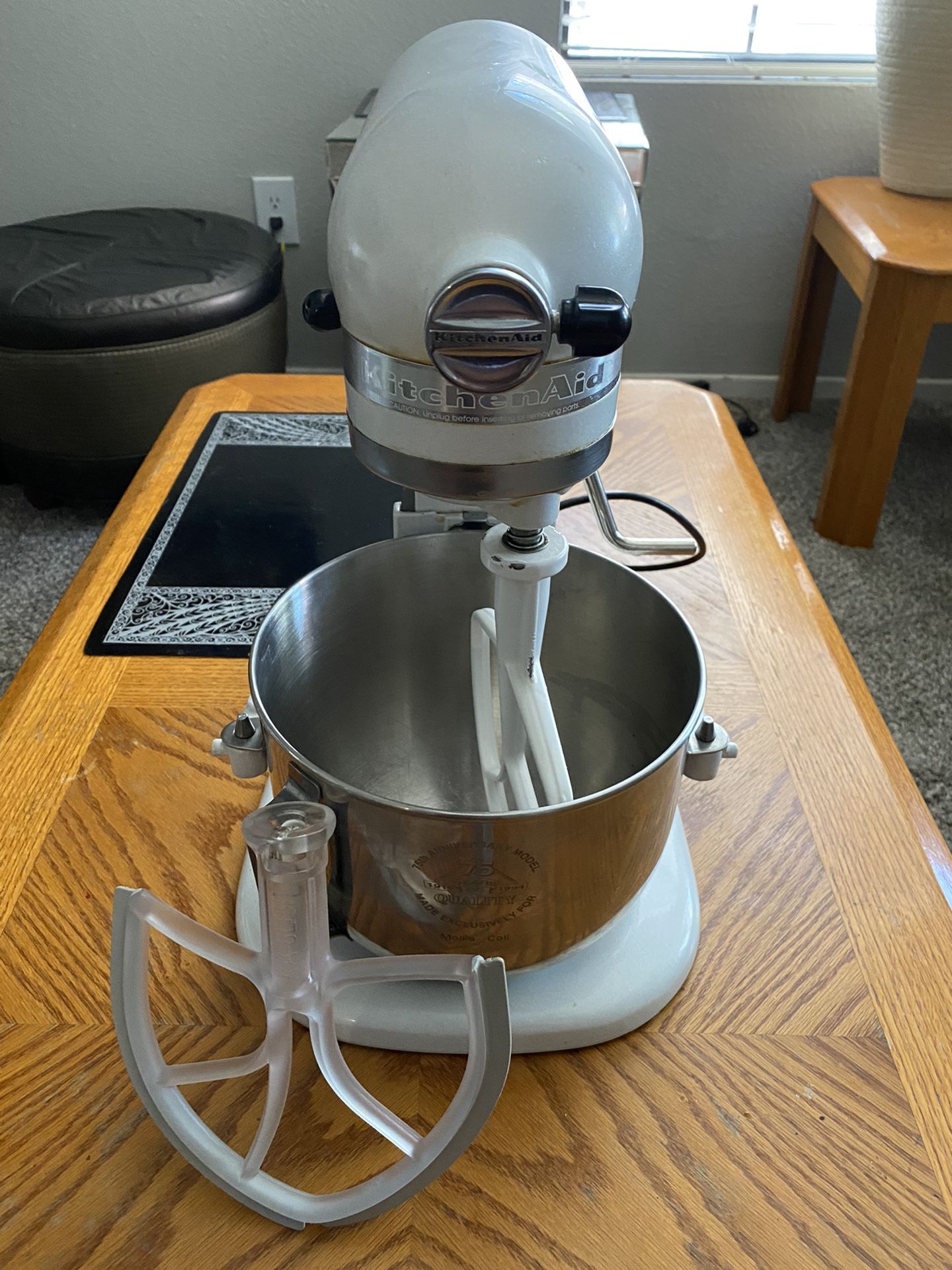 KitchenAid Mixer 75 Anniversary Special Edition- White. Model Number- WD(contact info removed).