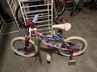 Girls 16” Bike W/training Wheels