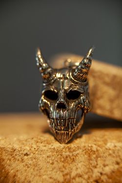 Evil demon skull pendant