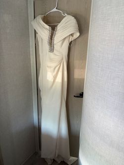 Ivory Off-Shoulder Formal Gown