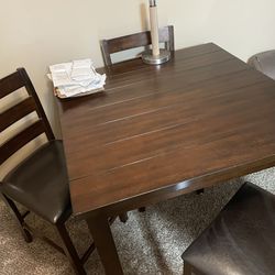 Tall Dining Room Table And 4 Chairs 