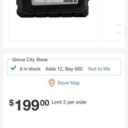 Milwaukee M18 REDLITHIUM HIGH  OUTPUT battery