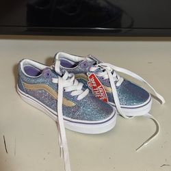 Vans, Purple Glitter Size 13 Little Girls 