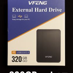 💾 VFENG 320GB External Hard Drive (USB 3.0/2.0) – $15
