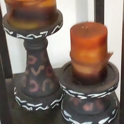  Hand-painted Candle Holders