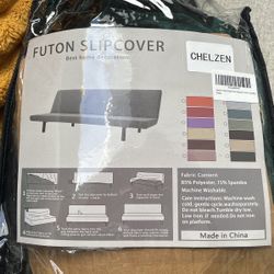 Green Futon Velvet Slipcover 