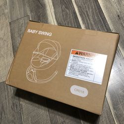 Electric Baby Swing for Infants to Toddler| Portable Infant Swing with Remote Control, Rocker with 5 Speeds, 3-Point Harness for Baby Boy Girl (Black)