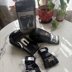 Everlast Boxing Gloves Set 🥊 - 12oz Training & Fingerless Gloves