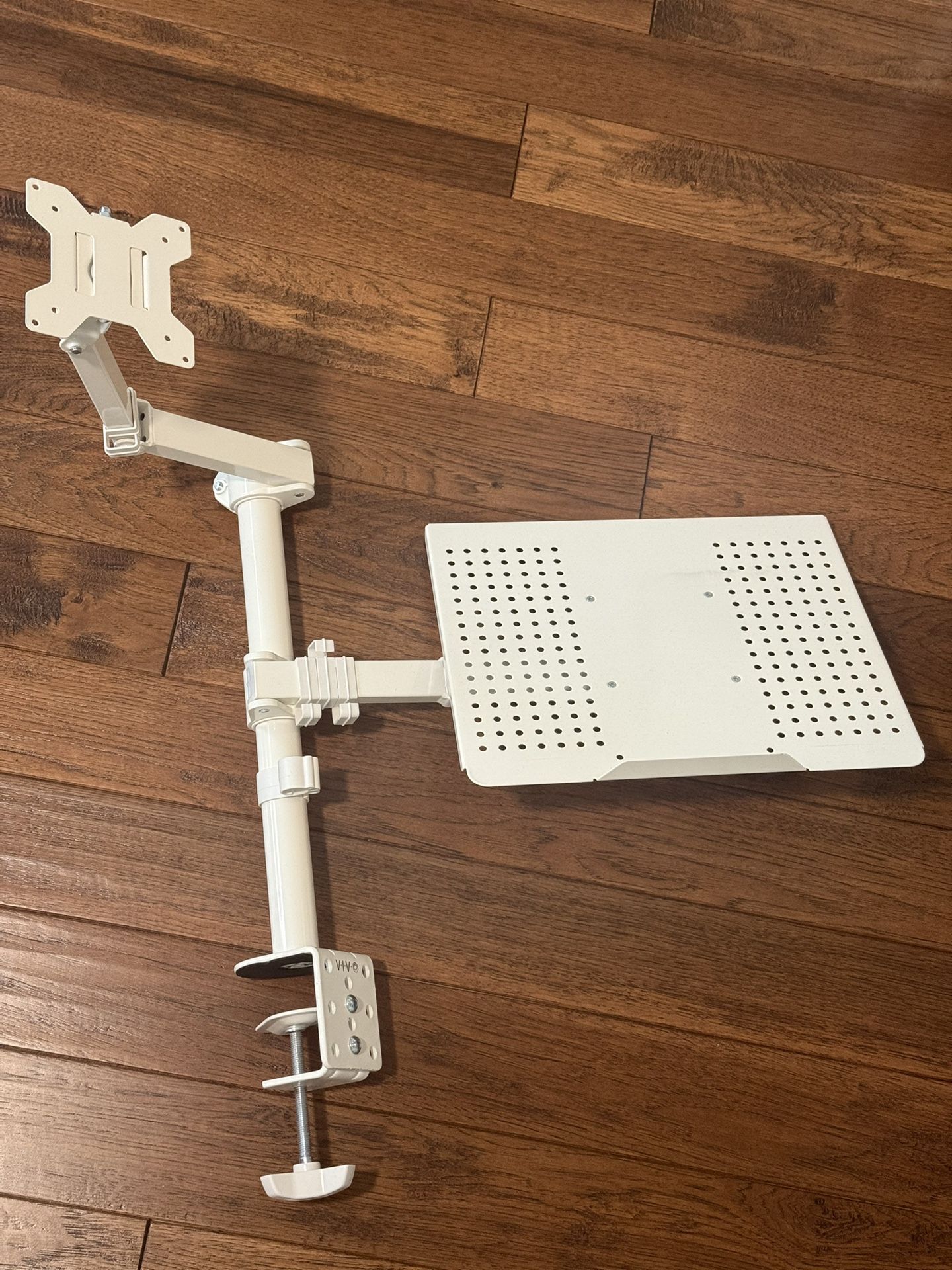 Single Computer Monitor and Laptop Desk Mount Combo