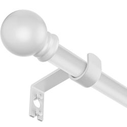 Curtain Rods for Window 32 to 168, white Splicing Single Window Curtain Rod Set with Brackets