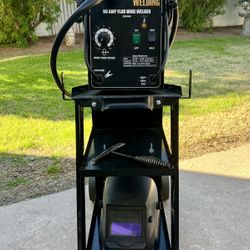Welder Chicago Electric Welding 90 AMP Flux Wire Welder AND 3-Tier Welding Cart! Both in EXCELLENT CONDITION-Includes Welding Chipping Hammer + Helmet
