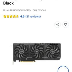 Nvidia 5070 OC 12GB Graphics Card