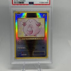 2016 Pokemon XY EVOLUTIONS #70 CHANSEY-REVERSE FOIL PSA 8
