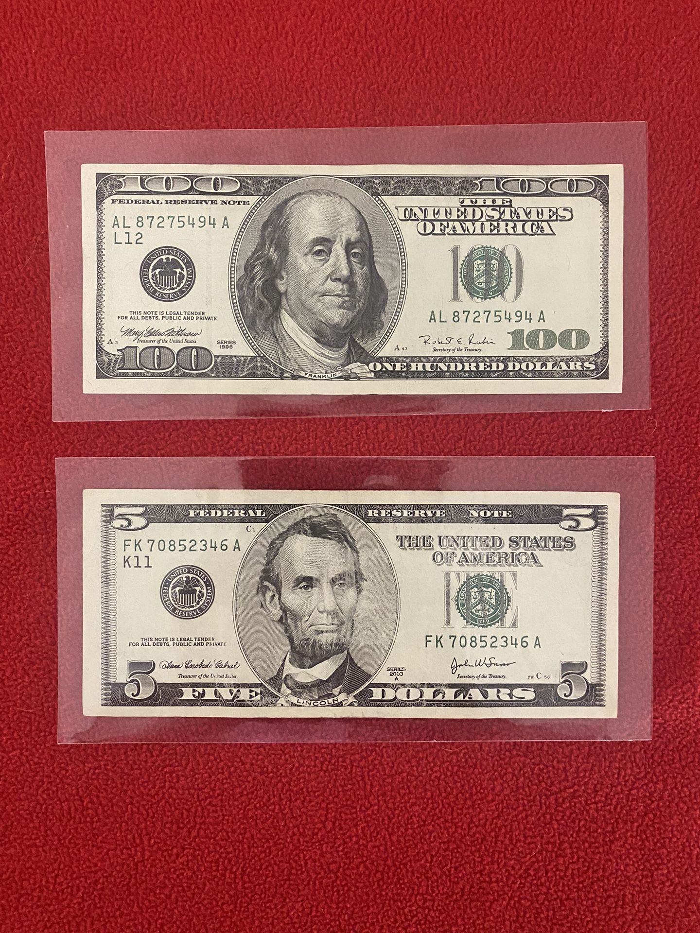 U.S. Older Design Banknotes