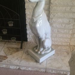 Ceramic Self Standing Dog Statue Figure