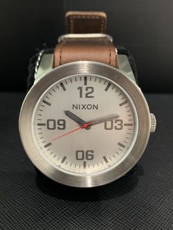 Nixon The Corporal Watch Brown Leather Band